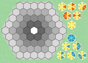 hexaminoes for games and puzzles on hexagonal chess board